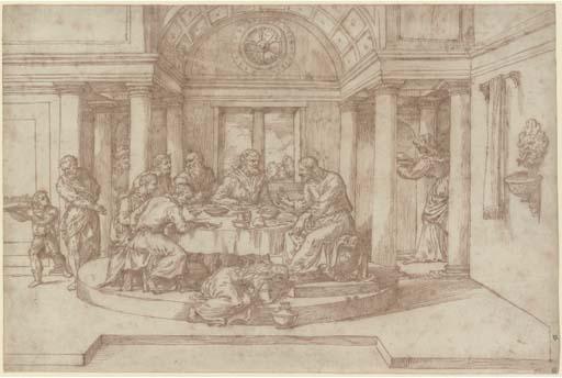Domenico Campagnola - Christ in the house of Simon the Pharisee