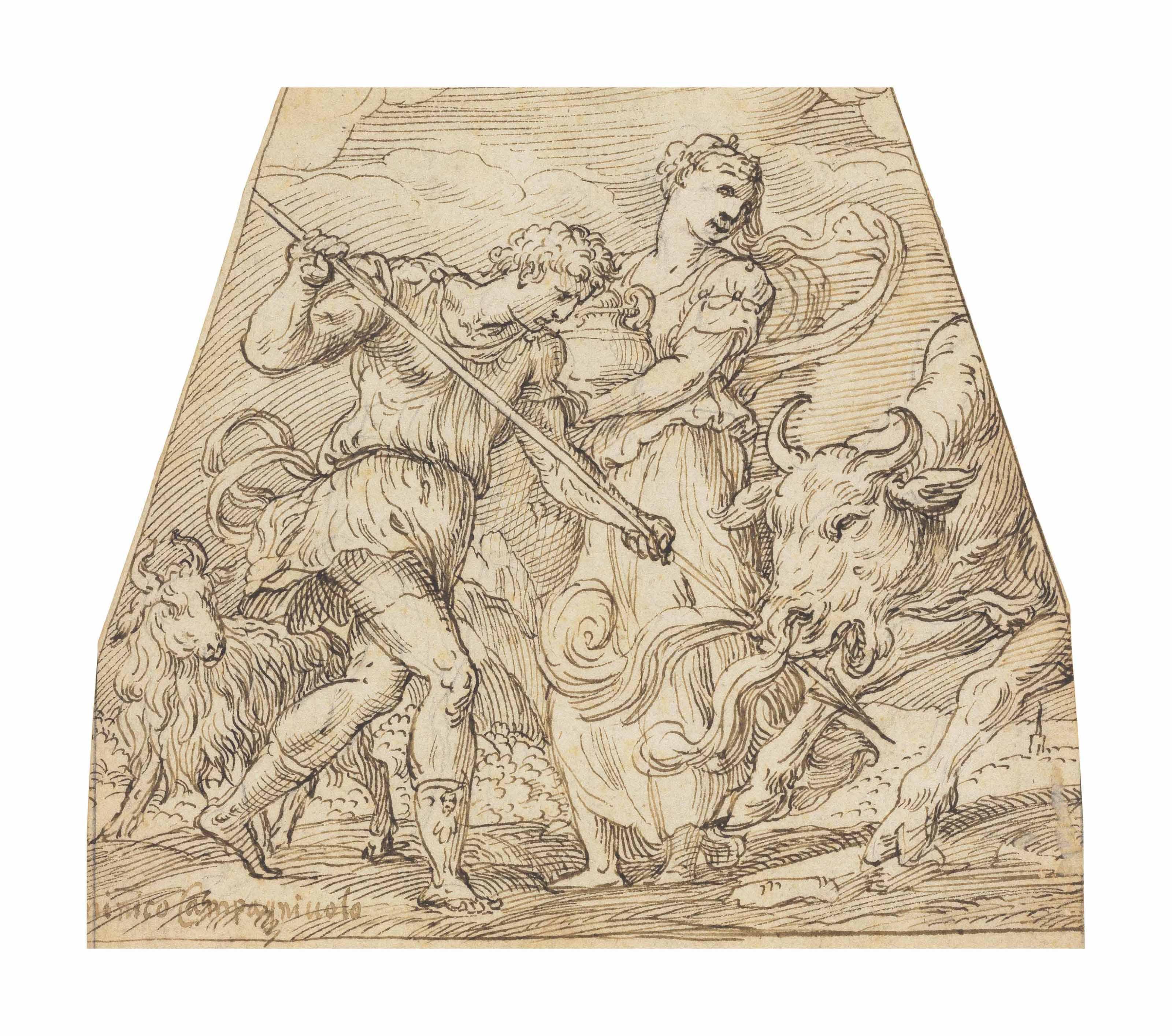 Domenico Campagnola - Jason and the Marathonian bull