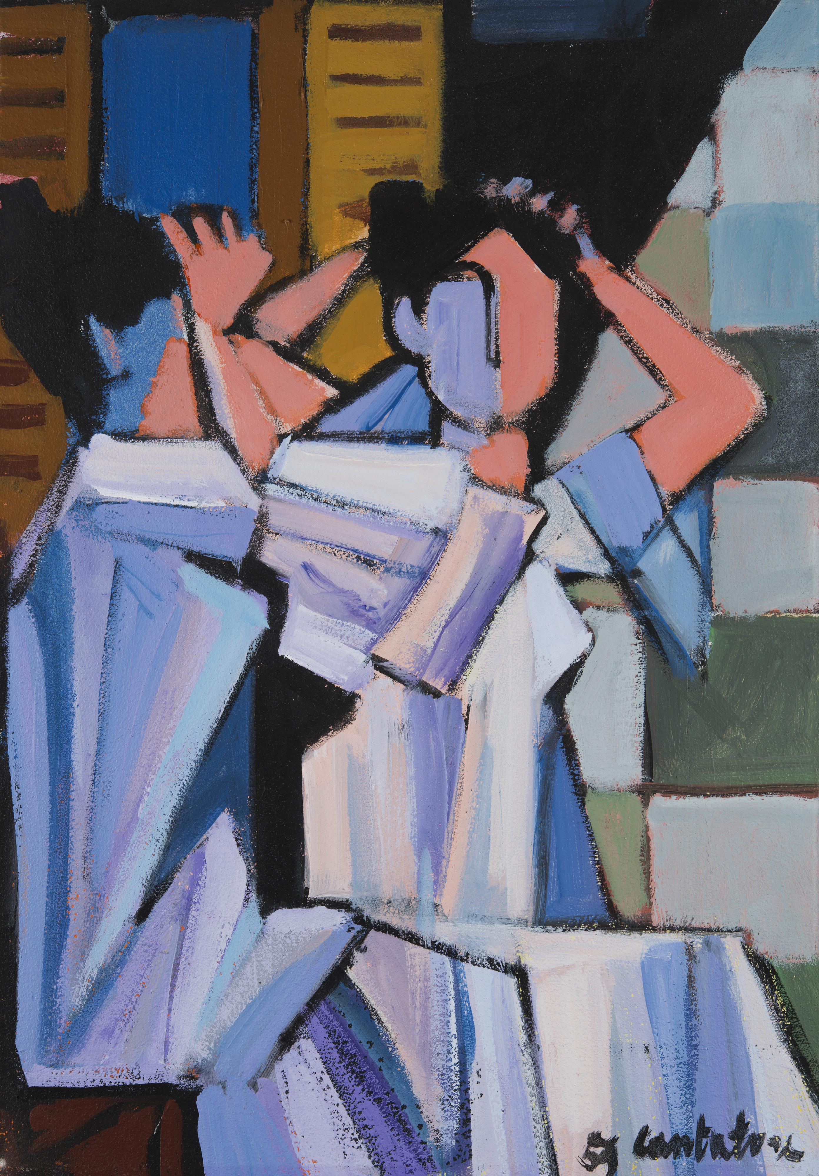 Domenico Cantatore - Donna allo specchio