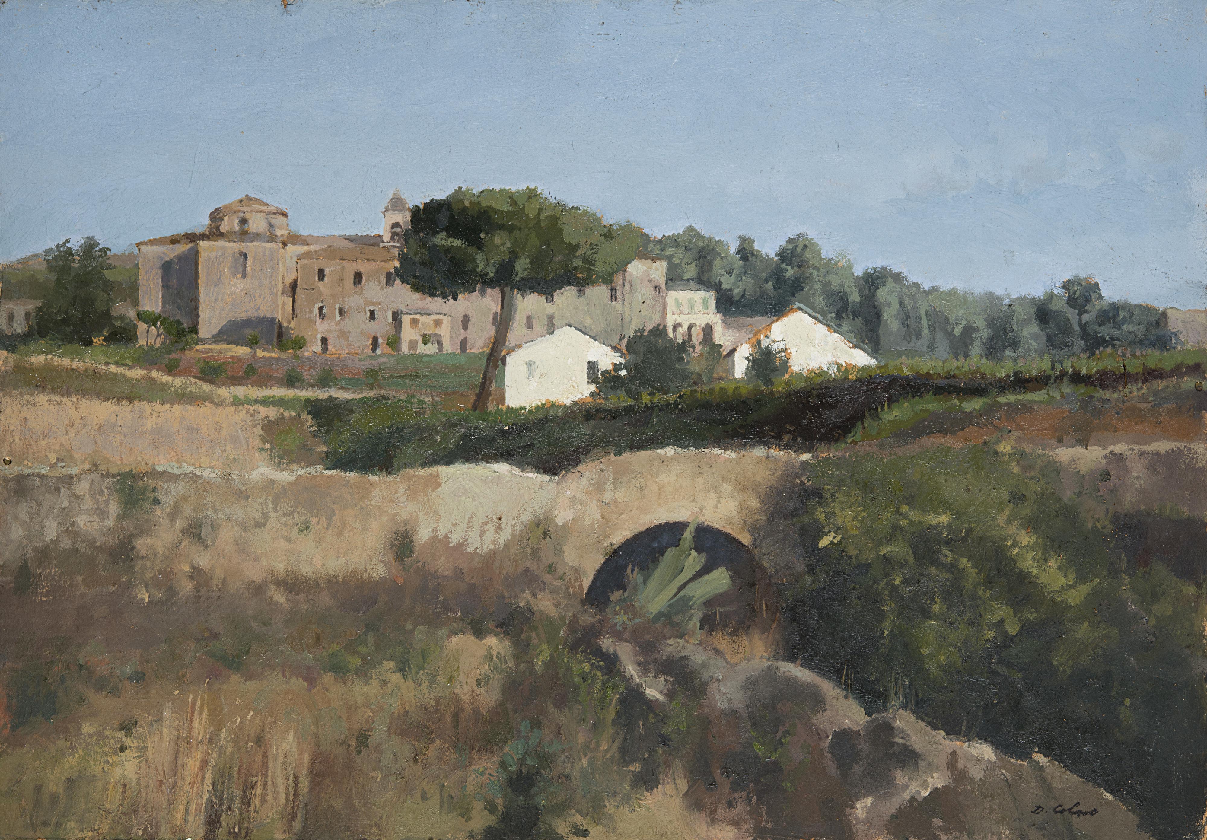 Domenico Colao - Scorcio con paesaggio di Calabria