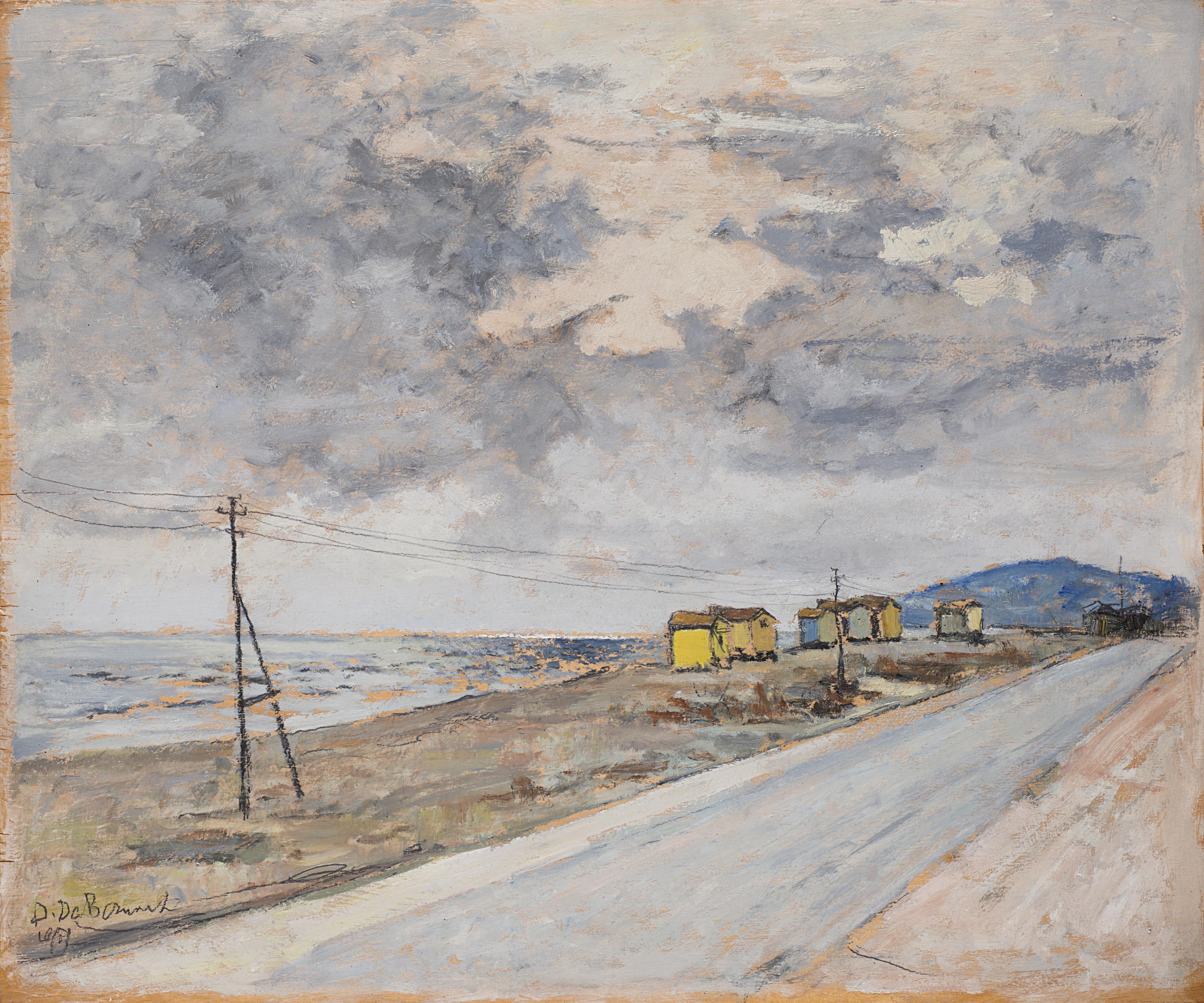 Domenico De Bernardi - Il mare a Marina di Massa. Sera