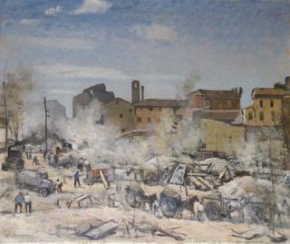 Domenico de Bernardi - La Via dell\'Impero in costruzione