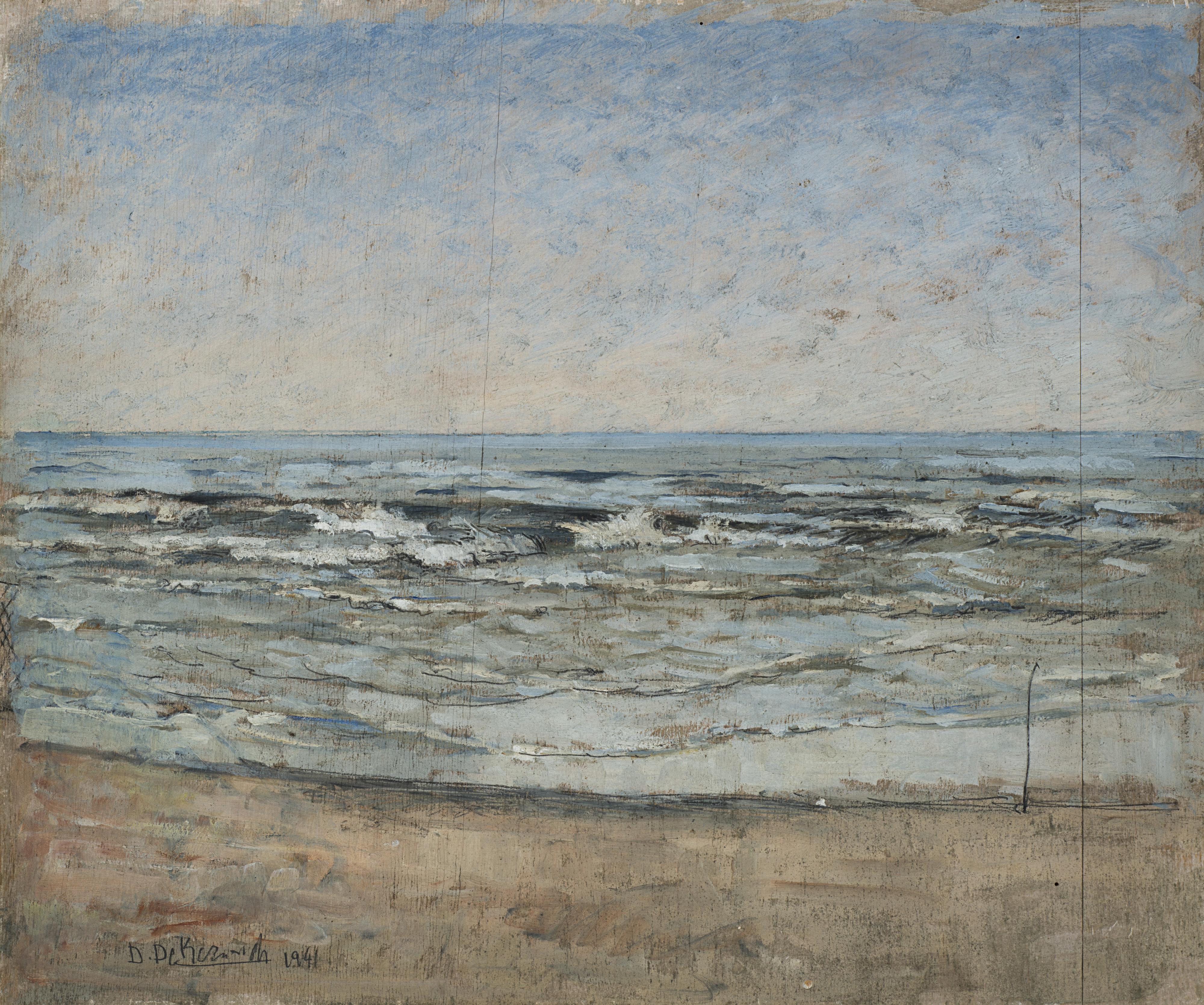 Domenico De Bernardi - Mattino sull\' Adriatico. Viserba