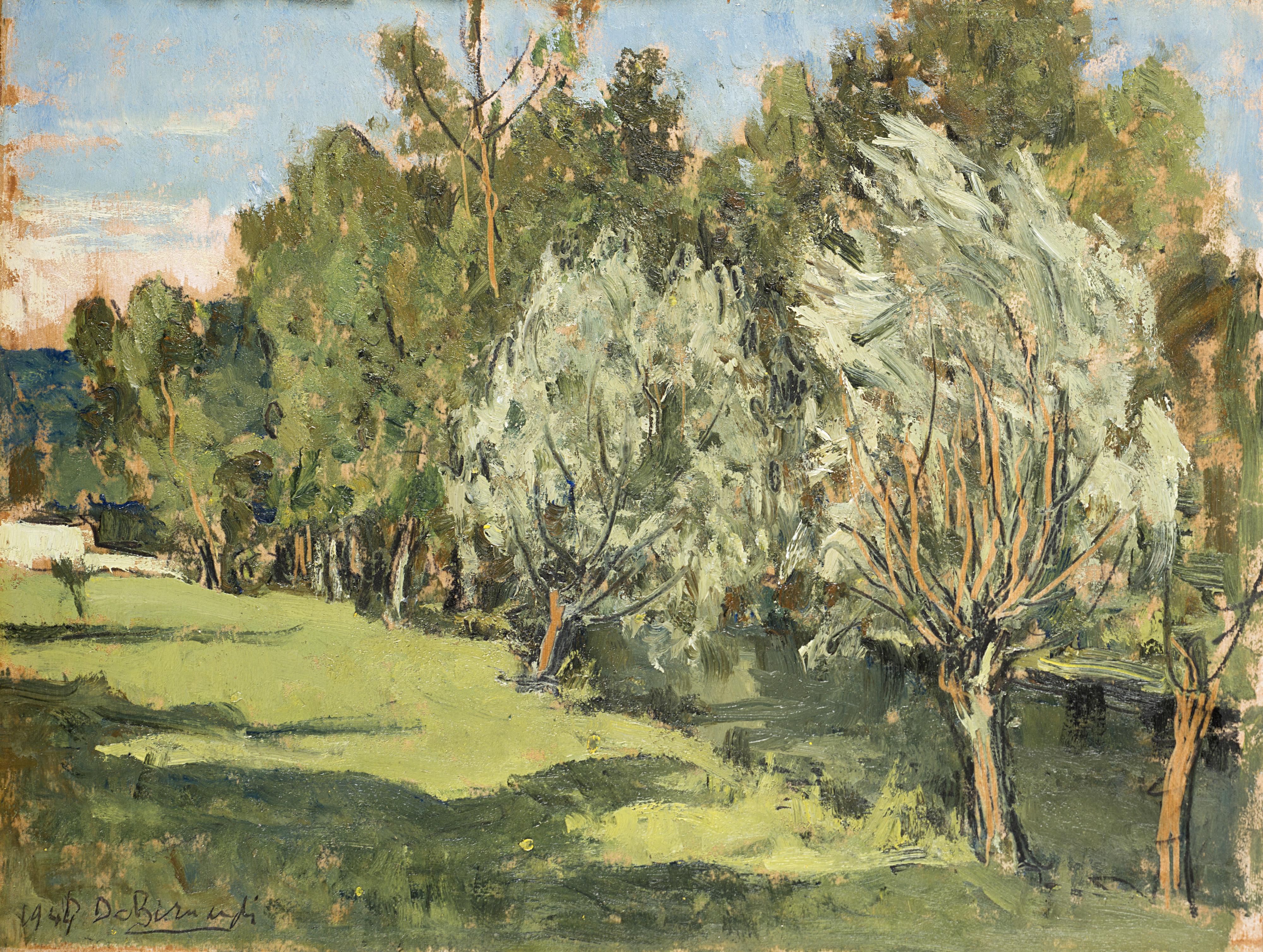Domenico De Bernardi - Paesaggio con alberi