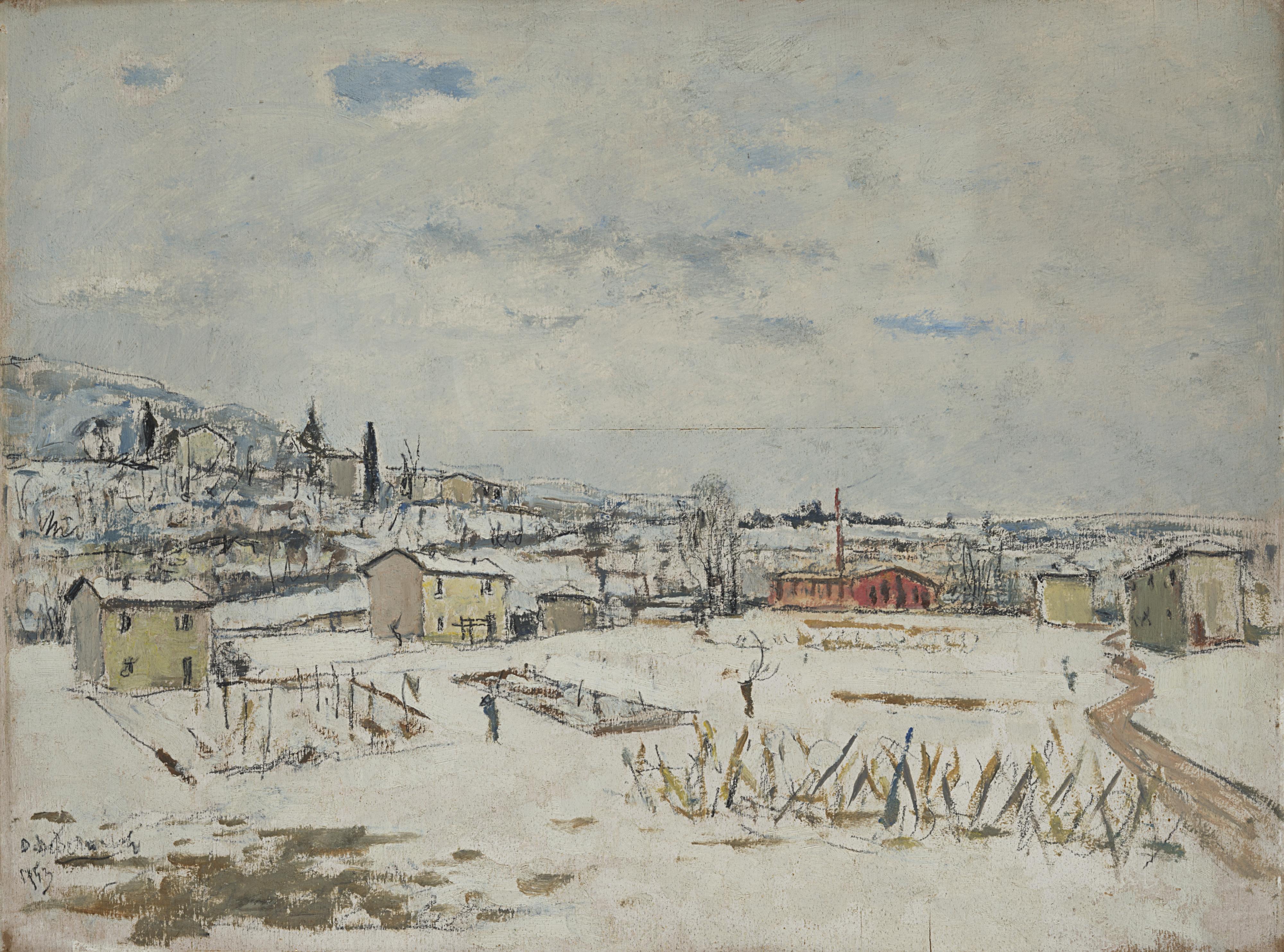 Domenico De Bernardi - Paesaggio innevato