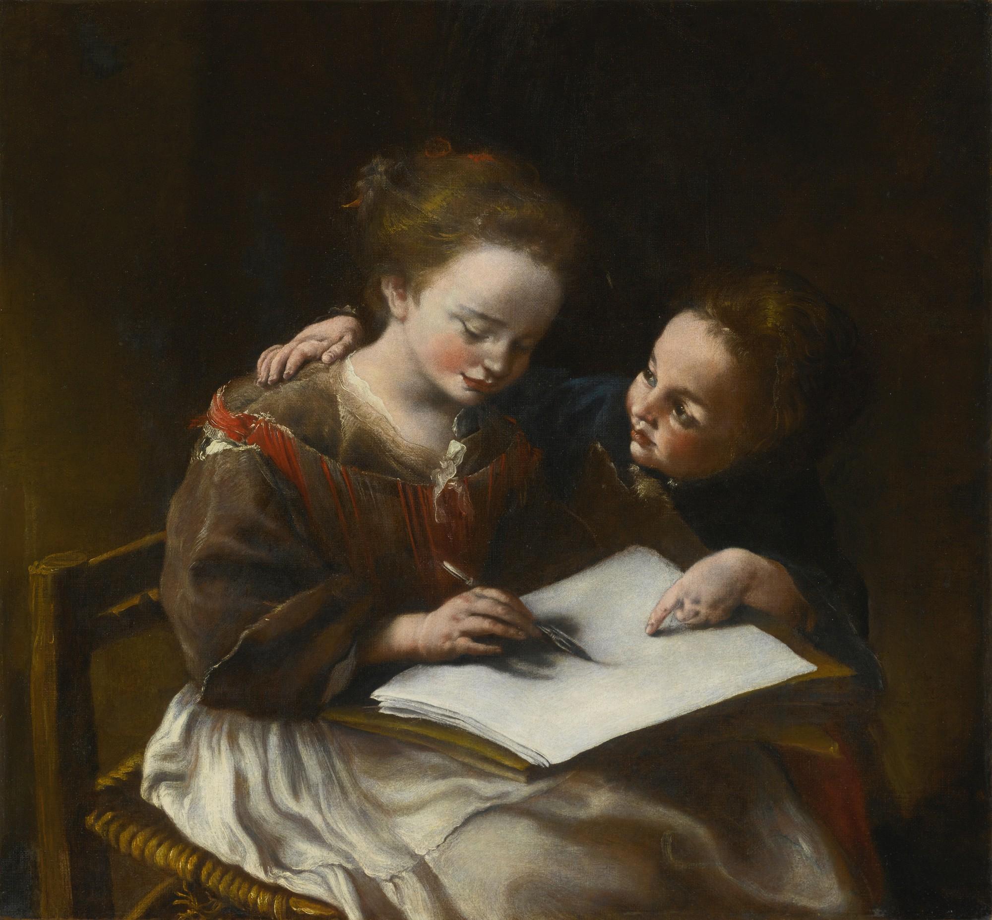 Domenico Guidobono - The Drawing Lesson