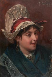 Domenico Induno - Ritratto di fanciulla