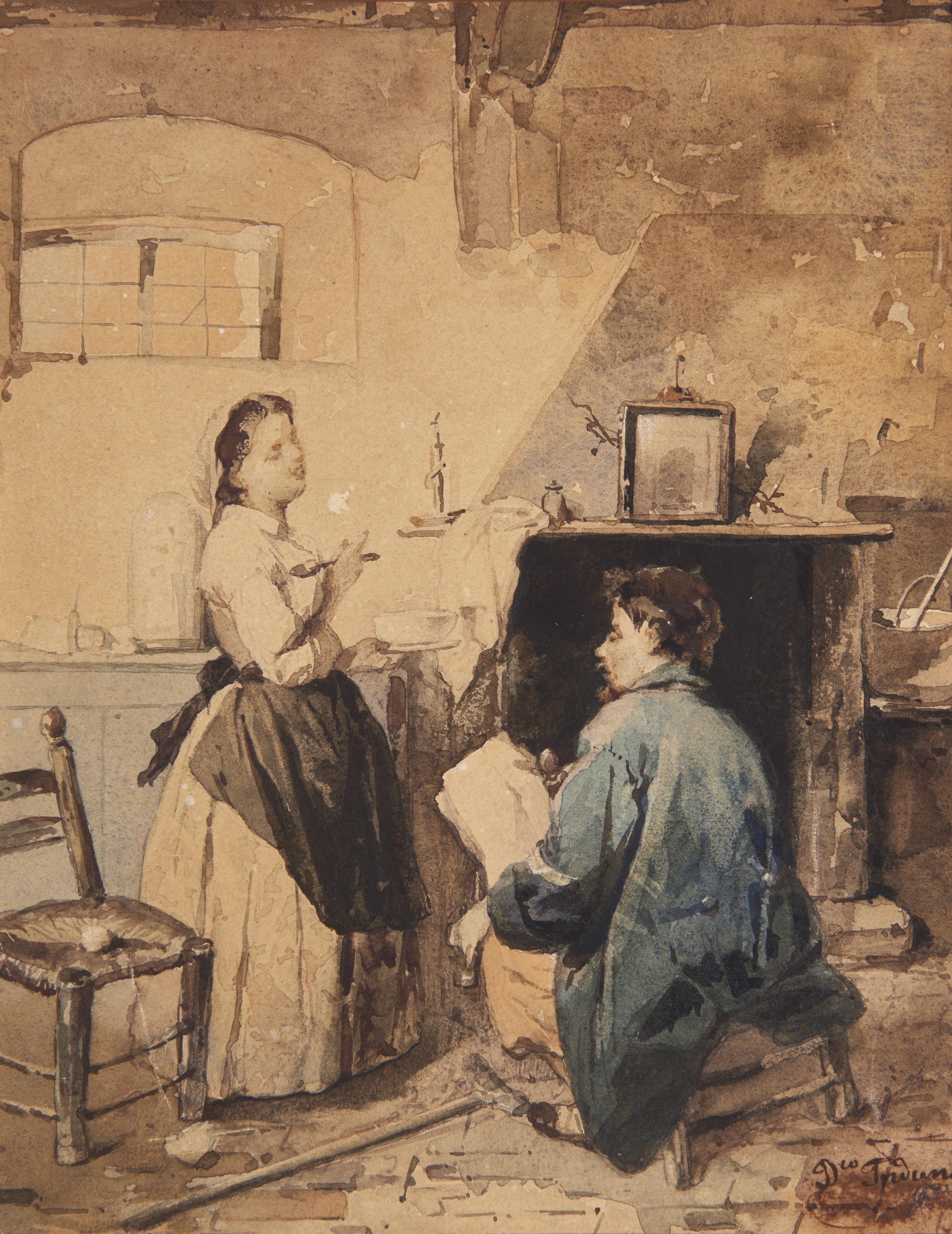 Domenico Induno - Scena d\'interno