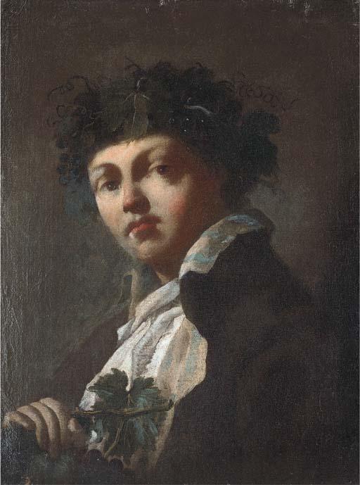 Domenico Maggiotto - Portrait Of A Young Man As Bacchus