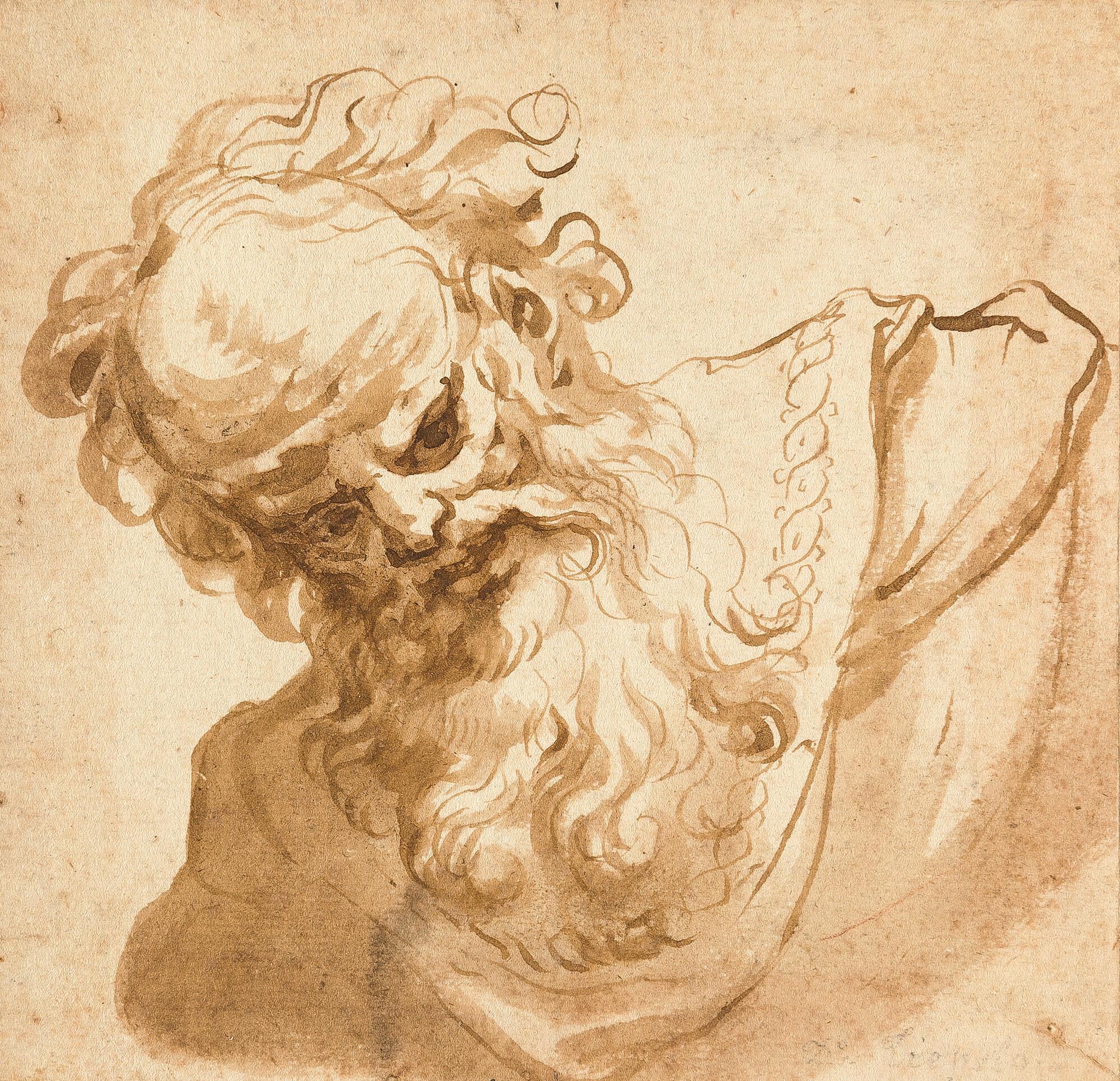 Domenico Maria Canuti - Kopf eines bärtigen Alten.