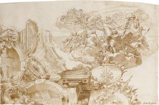 Domenico Maria Canuti - The Apotheosis of Romulus: Design for a ceiling