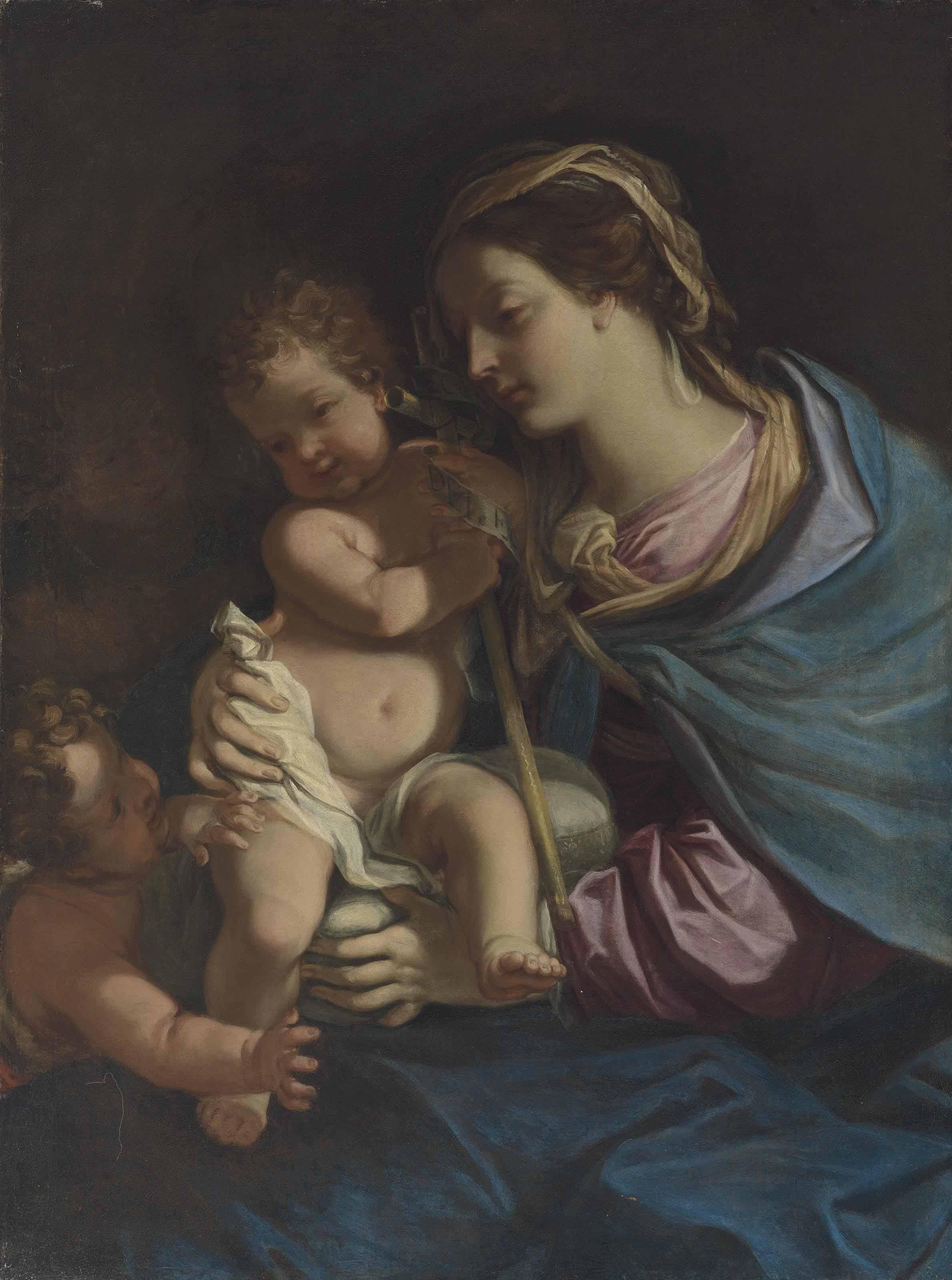Domenico Maria Canuti - The Madonna And Child With The Infant Saint John The Baptist