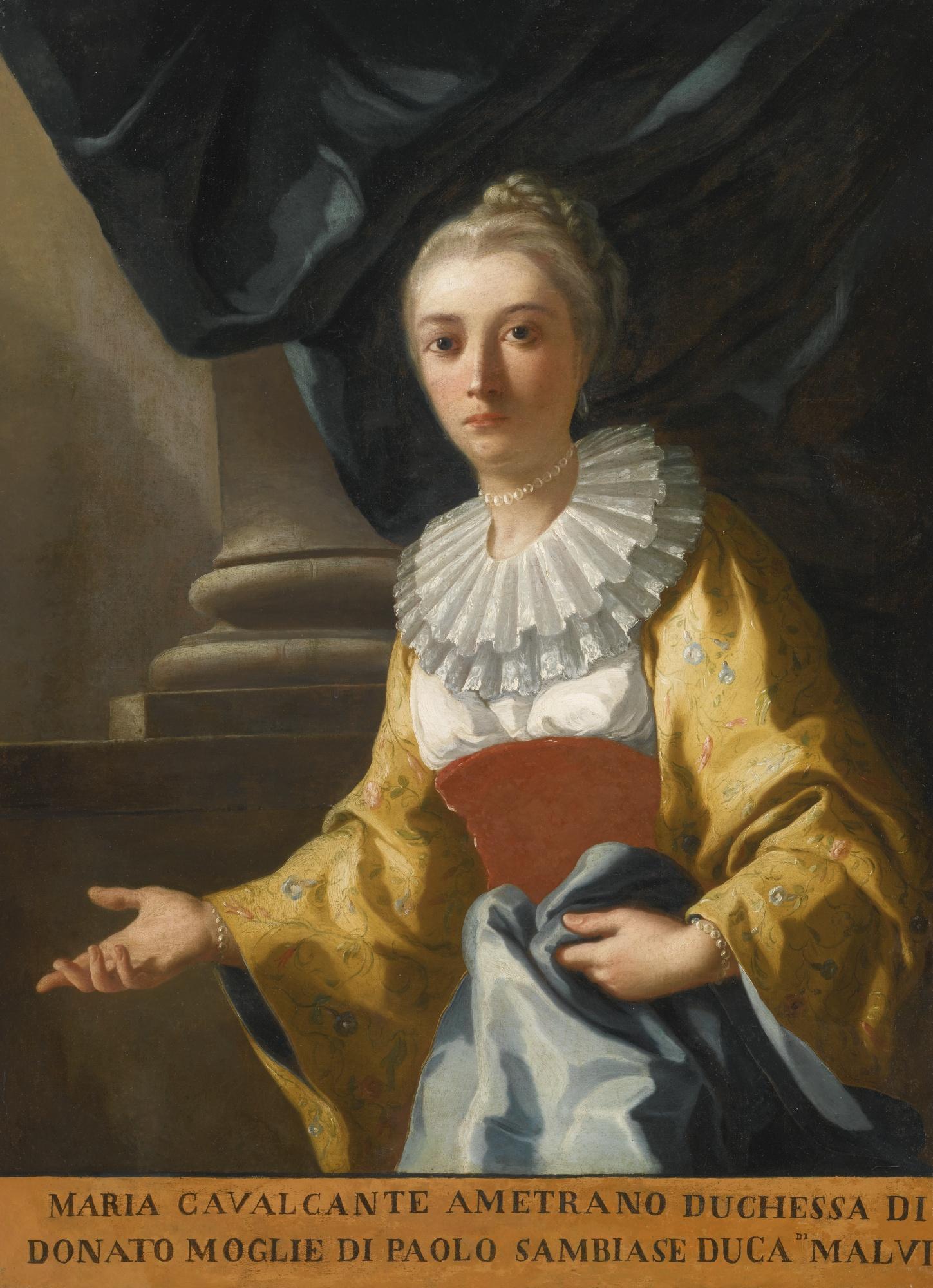 Domenico Mondo - Portrait Of Maria Cavalcanti Ametrano (Before 1732-1764), Duchess Of San Donato