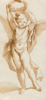 Domenico Piola I. - Putto mit Kranz.