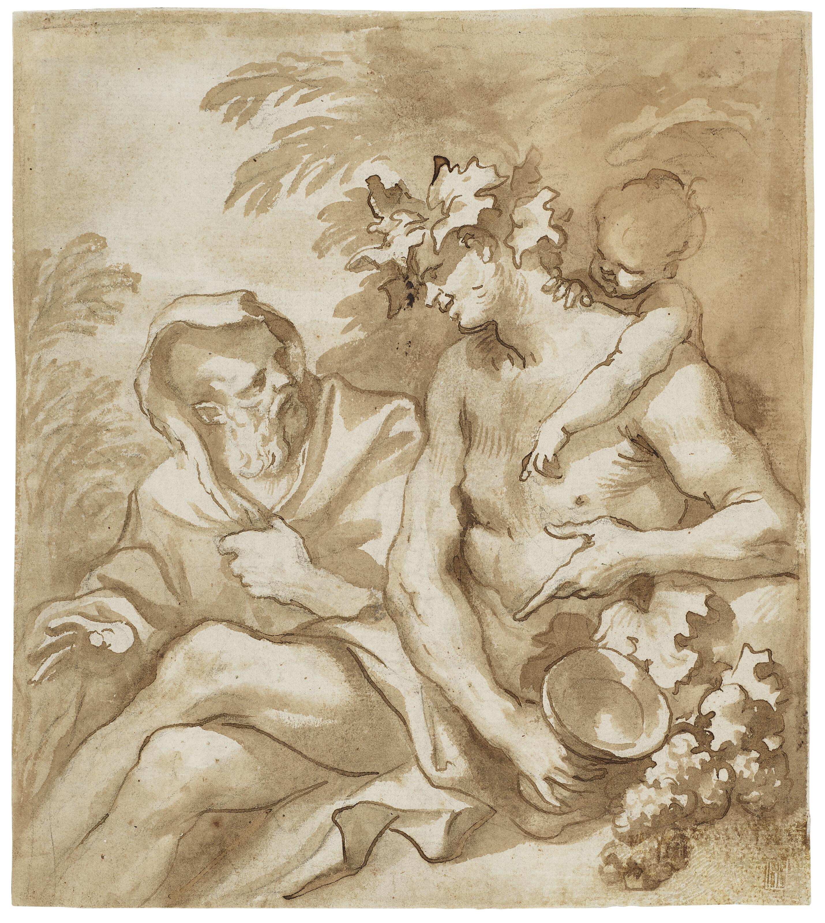 Domenico Piola - Allegory of Autumn and Winter