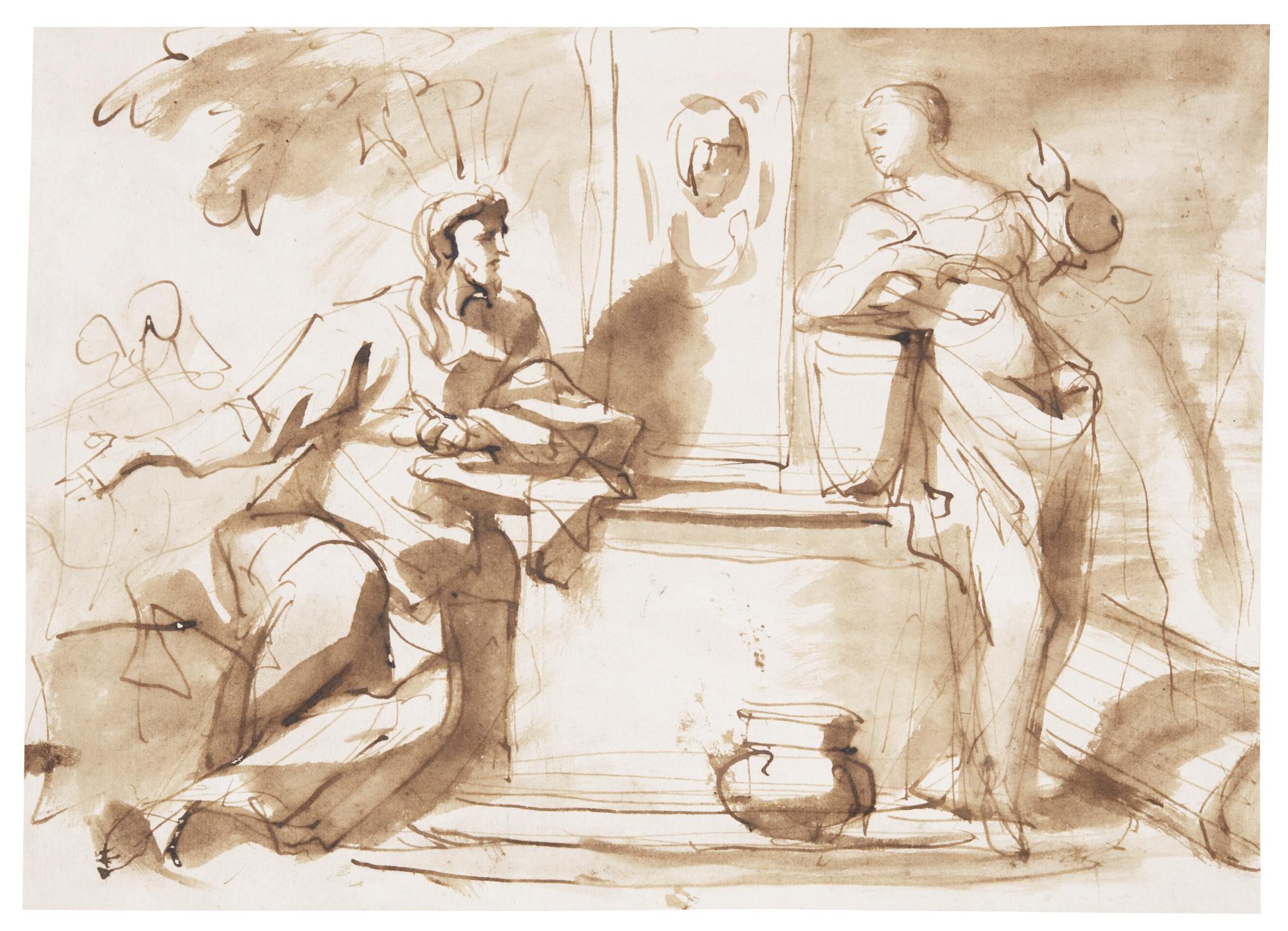 Domenico Piola - Christ And The Samaritan Woman