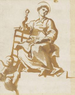 Domenico Piola - Saint Lawrence; And Saint John The Baptist