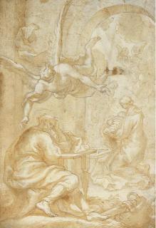 Domenico Piola - The Dream of Saint Joseph