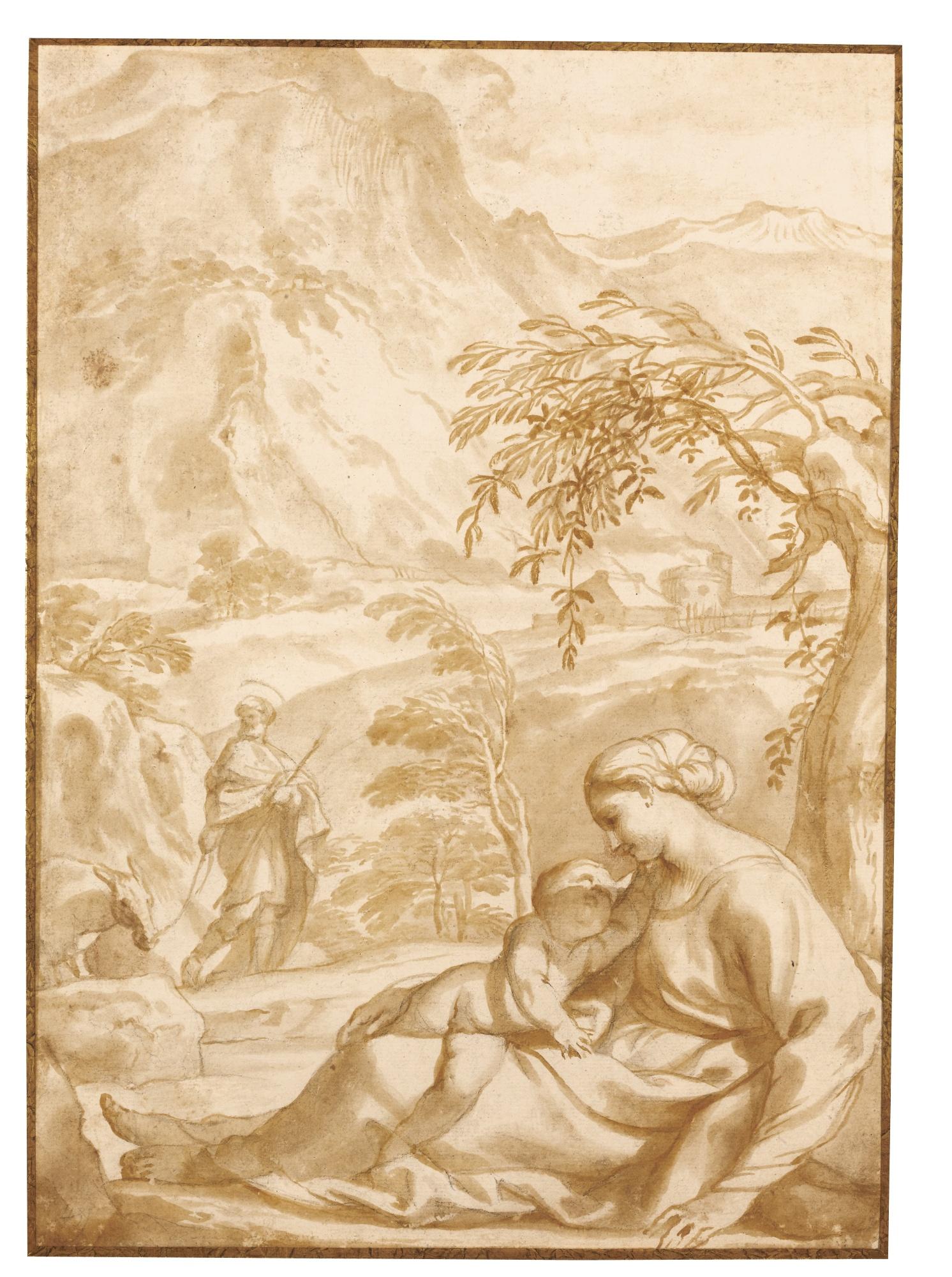 Domenico Piola - The Rest On The Flight Into Egypt