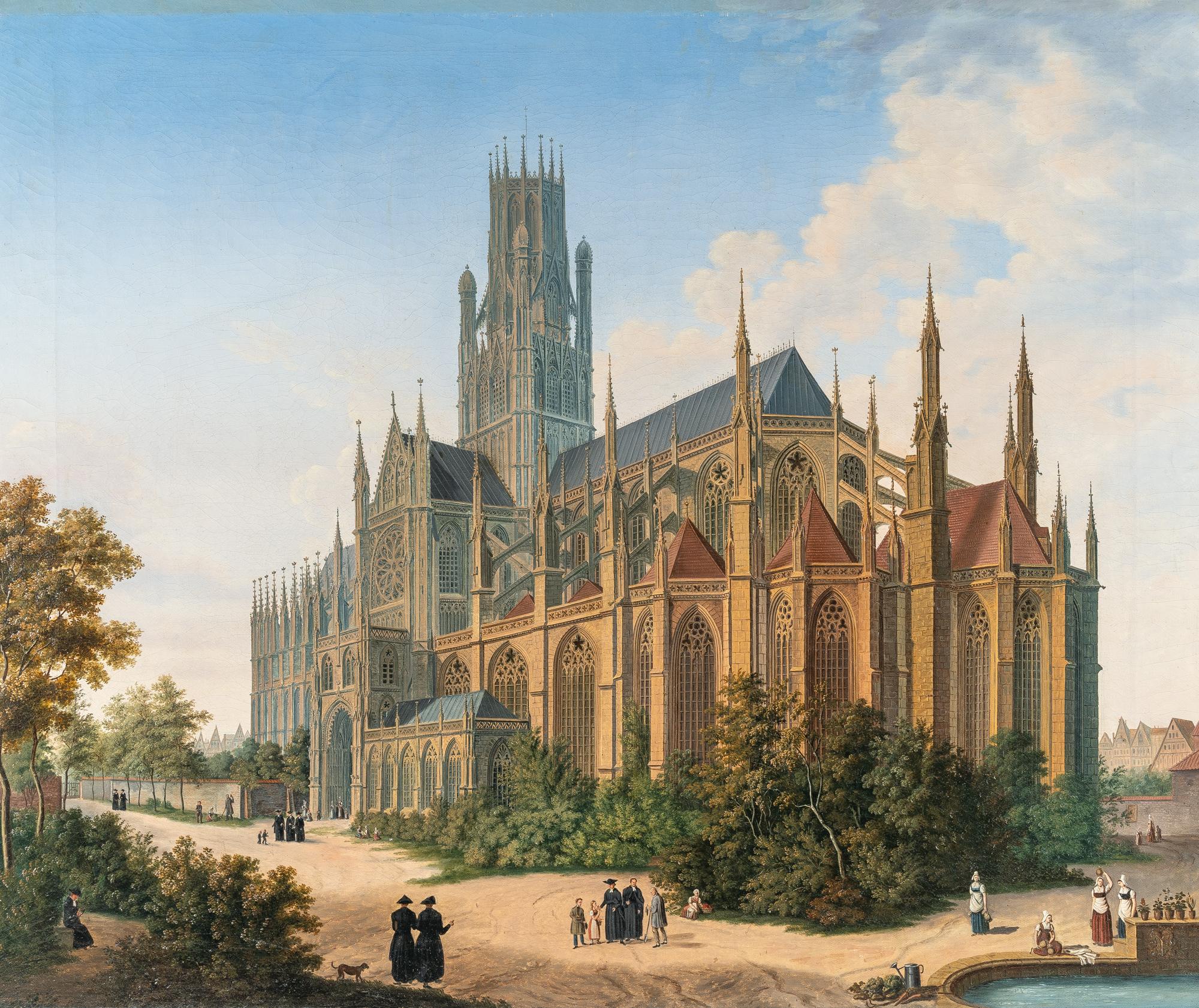Domenico Quaglio - Abteikirche St-Ouen in Rouen