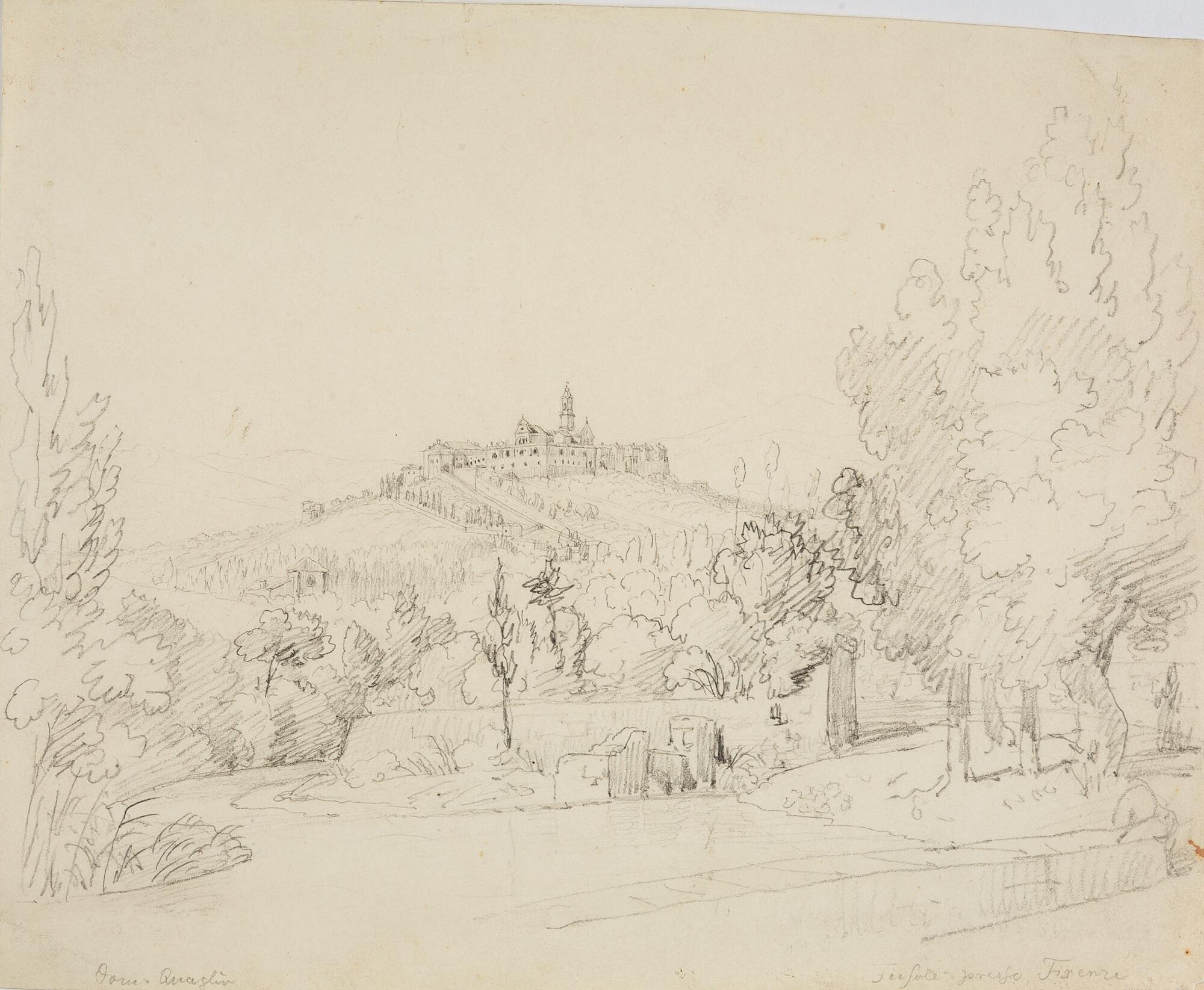 Domenico Quaglio - „Fiesole presso Firenze“.