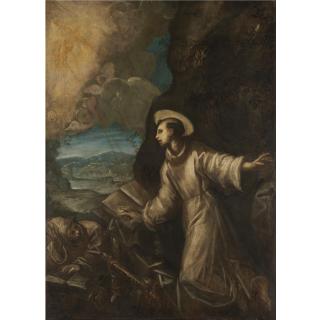 Domenico Robusti - Saint Francis Receiving The Stigmata