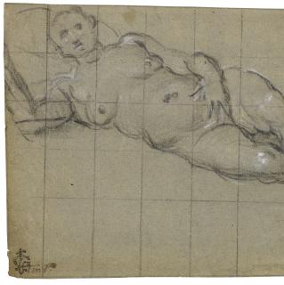 Domenico Robusti - Study Of A Nude Woman