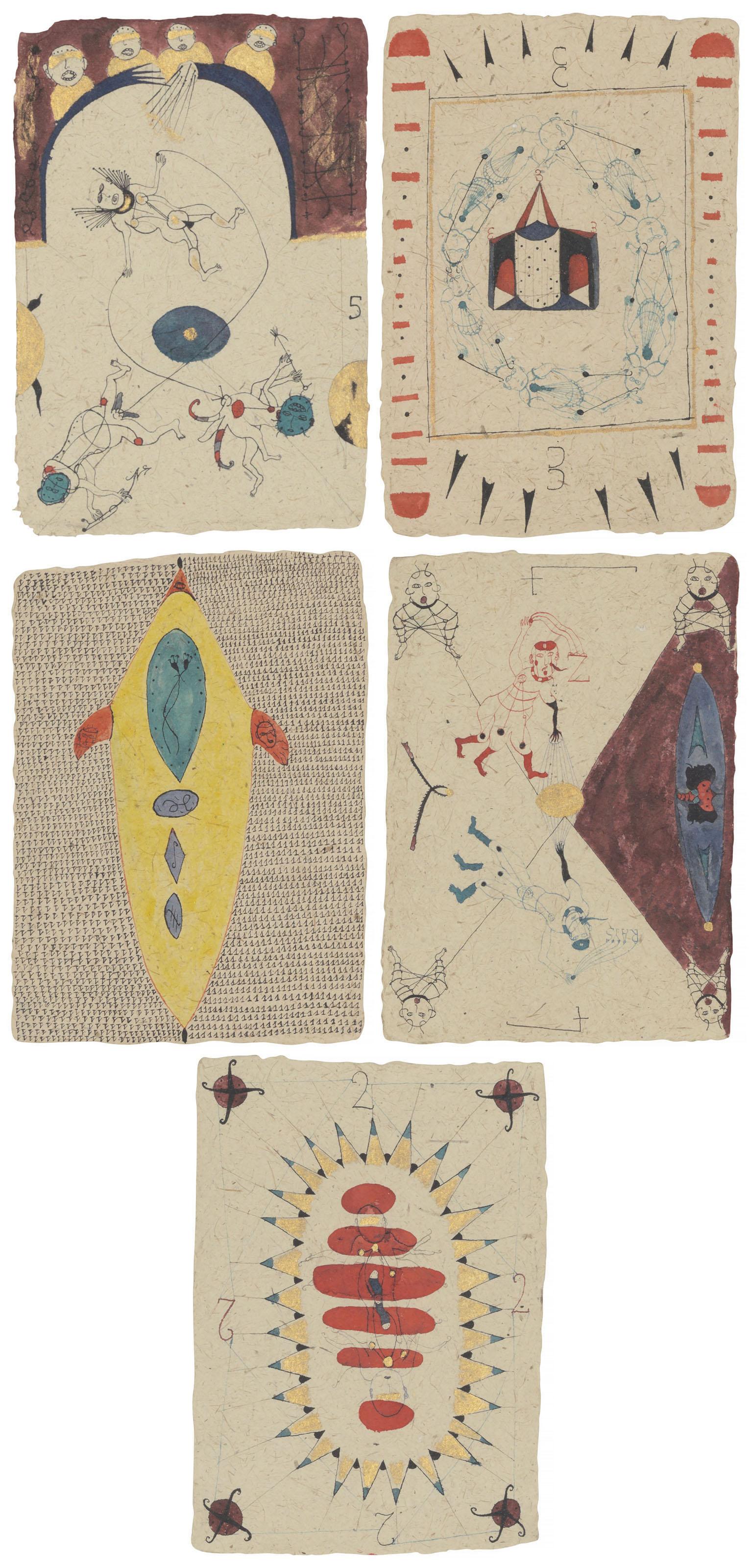 Domenico Zindato - Five Playing Cards, 1993-1994