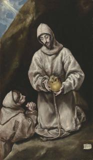 Doménikos Theotokópoulos, Called El Greco - Saint Francis And Brother Leo In Meditation