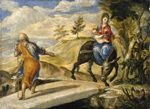 Doménikos Theotokópoulos - The Flight into Egypt