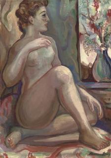 Domingo Ravenet - Desnudo con flores