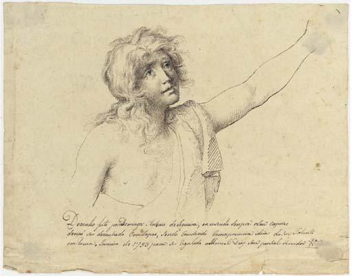 Domingos Antonio de Sequeira - A young man gesturing to the right