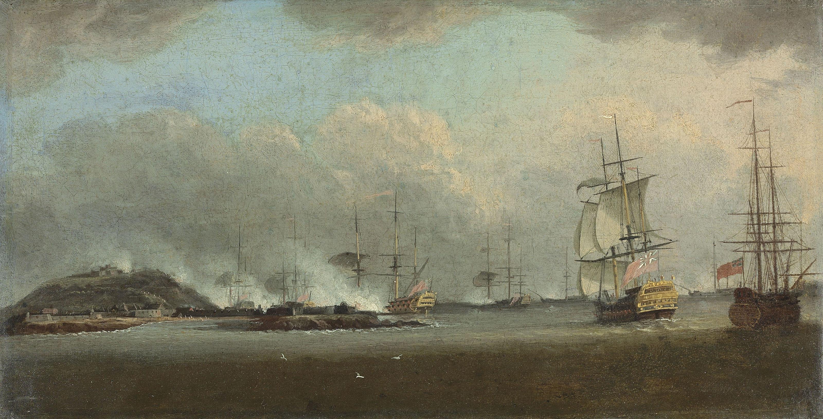 Dominic Serres, R.A. - The Attack On The Island Of Gorée, Off The Coast Of Senegal, On 29 December 1758 Under The Command Of Commodore The Honourable Augustus Keppel