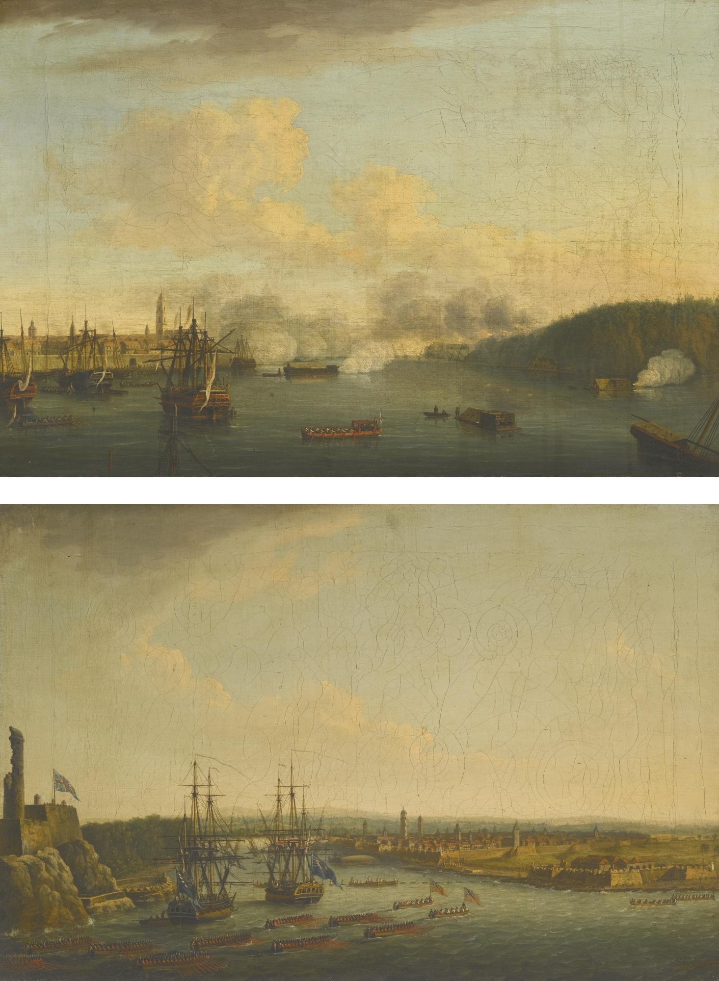 Dominic Serres, R.A. - Two Views Of The Siege Of Havana, 1762