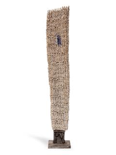 Dominique Zinkpe - Totem 181 x 29.5 x 29.5cm (71 1/4 x 11 5/8 x 11 5/8in).