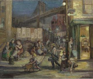 Don Freeman - Downtown New York by the Brooklyn Bridge