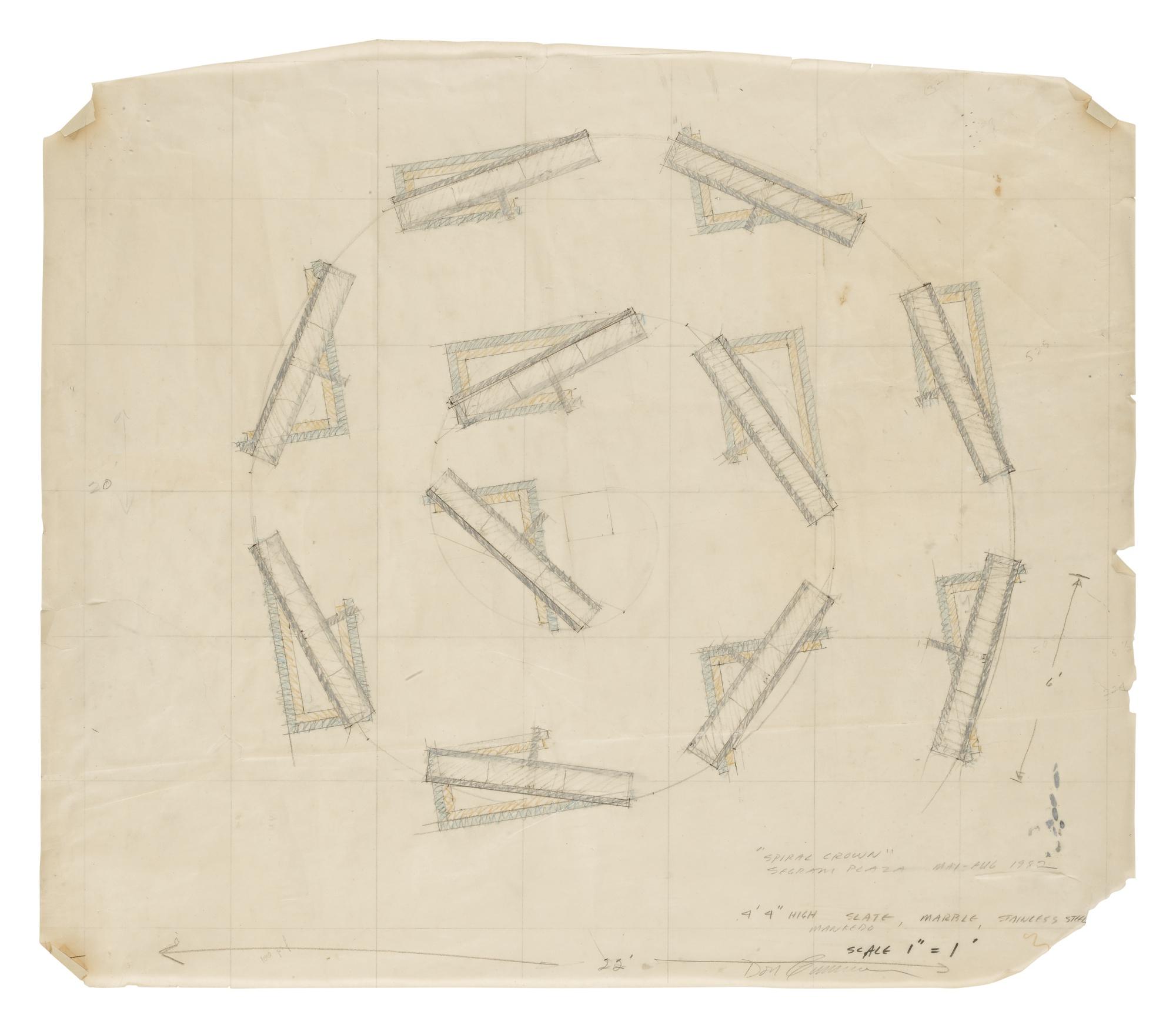 Don Gummer - Study For Spiral Crown, 1978