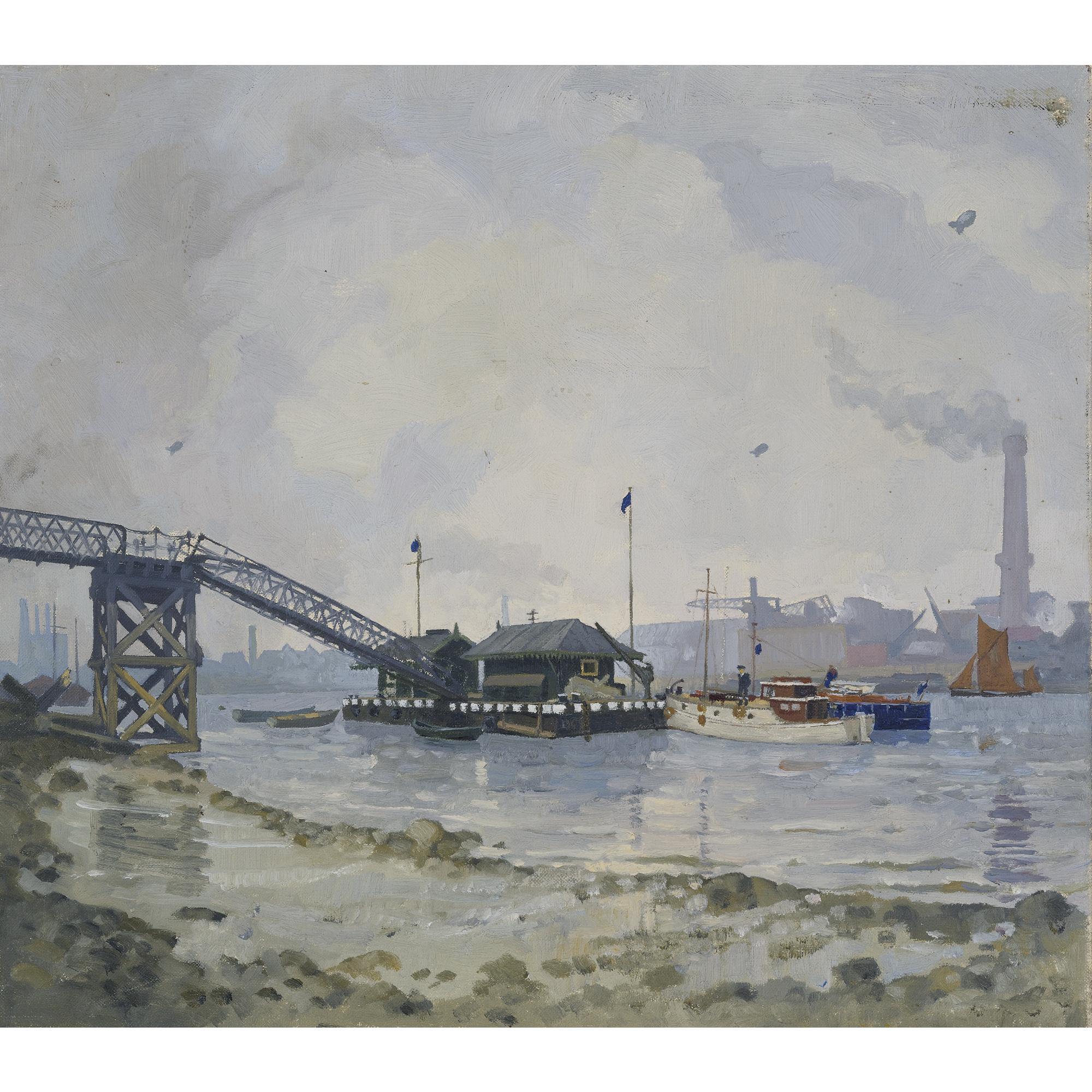 Don Louis Perceval - Thames View With Coal Ladder