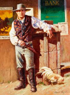 Don Prechtel - Butch Cassidy 16 x 12 in. framed 24 x 20 in.