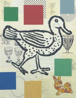 Donald Baechler - Abstract Composition With Duck