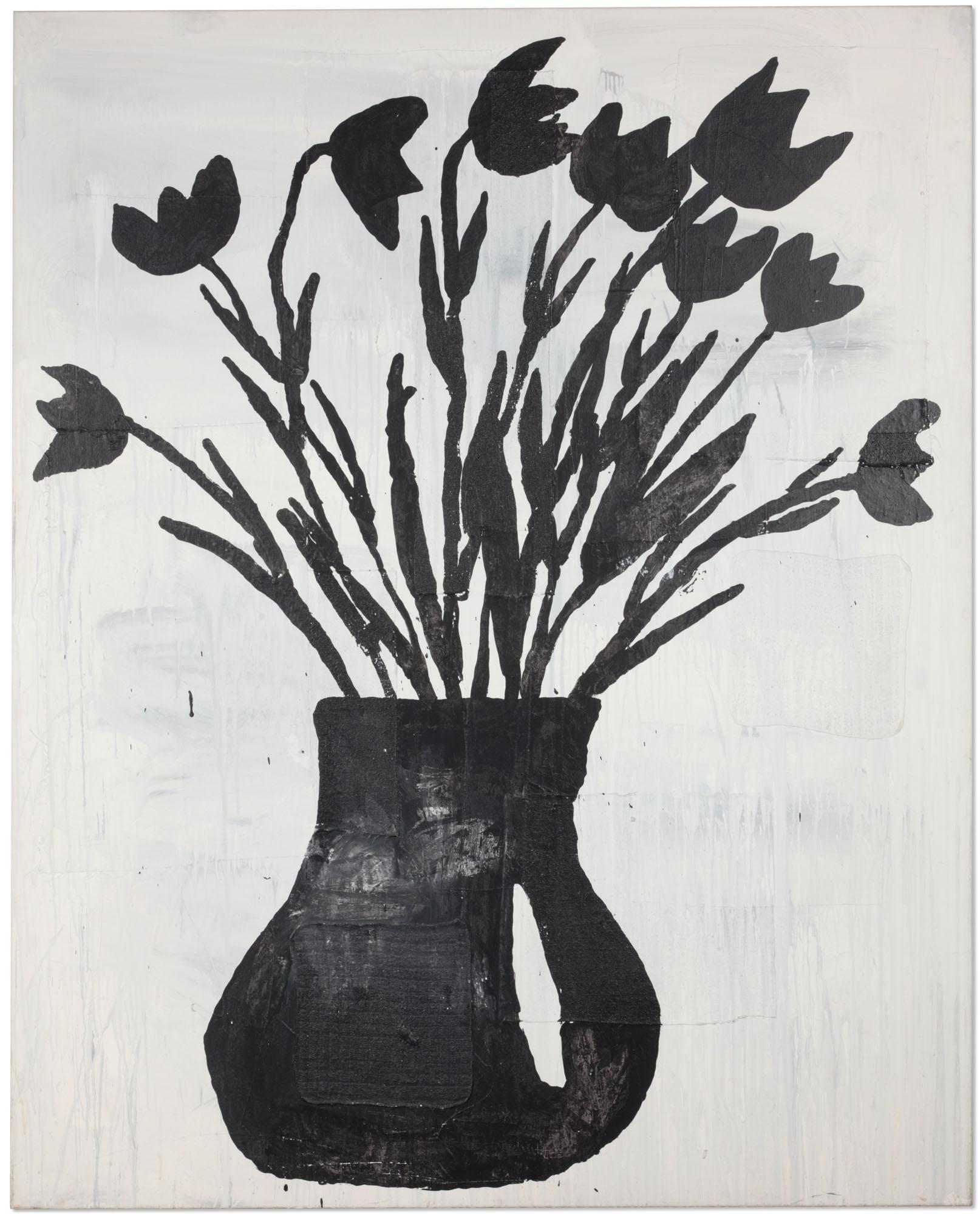Donald Baechler - Black Flowers