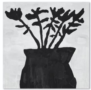 Donald Baechler - Black Flowers