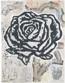 Donald Baechler - Black Rose