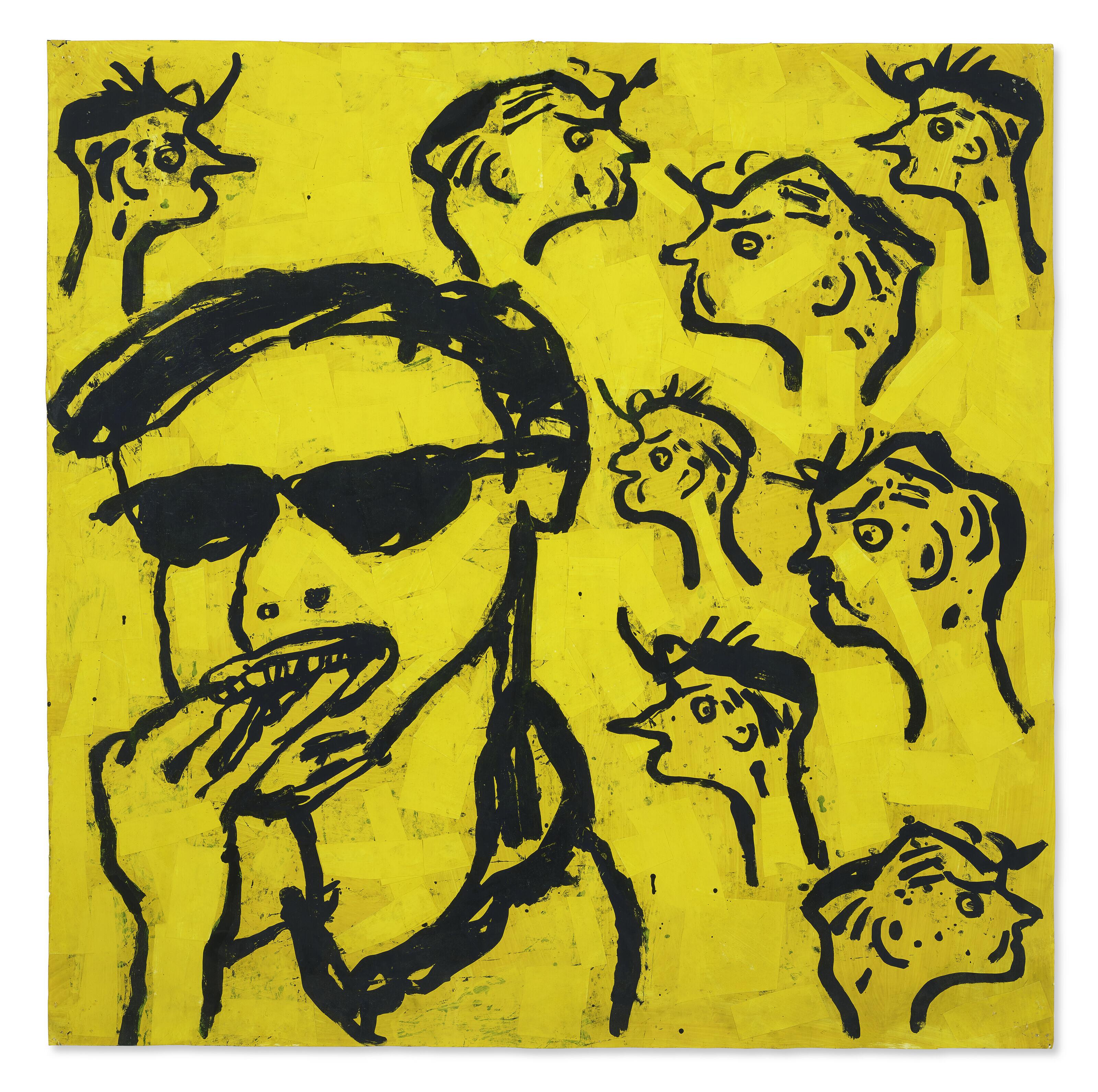 Donald Baechler - Cold Turkey (Portrait of George Condo)