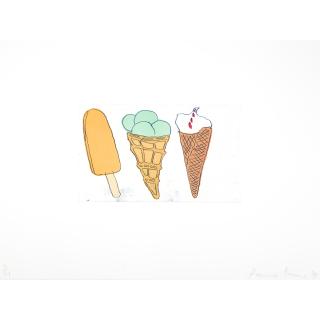 Donald Baechler - Creamsicle + 2 Cones
