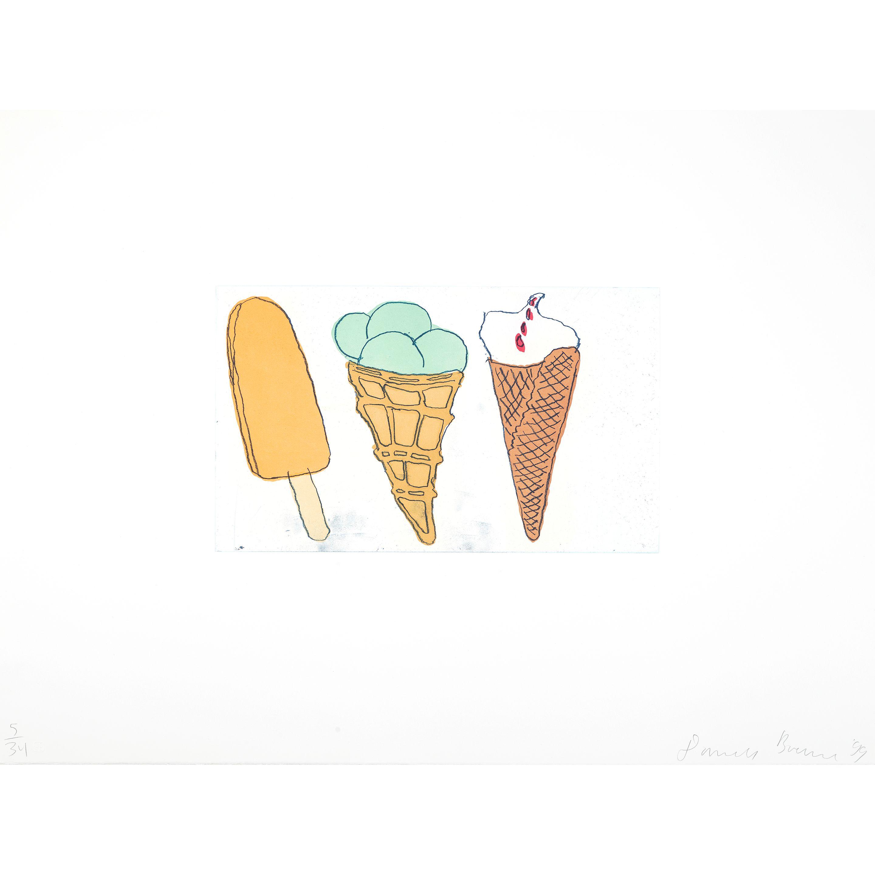 Donald Baechler - Creamsicle + 2 Cones