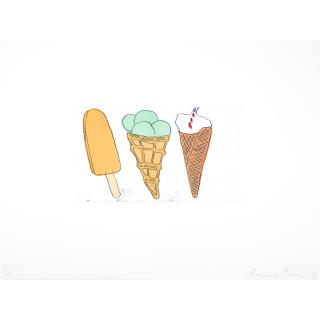 Donald Baechler - Creamsicle + 2 Cones