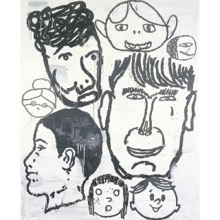 Donald Baechler - Crowd Painting #10