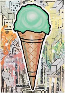 Donald Baechler - Green Cone