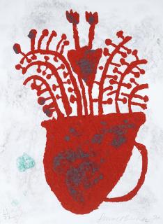 Donald Baechler - Green Plant; Blue Flowers; Pompeiian Flowers 3